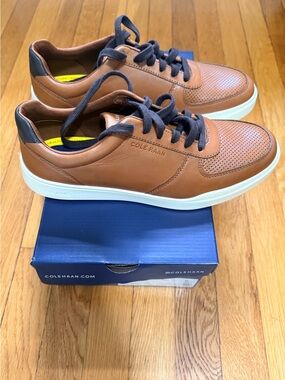 Cole Haan Men’s Leather Grand Pureshot Court Sneakers